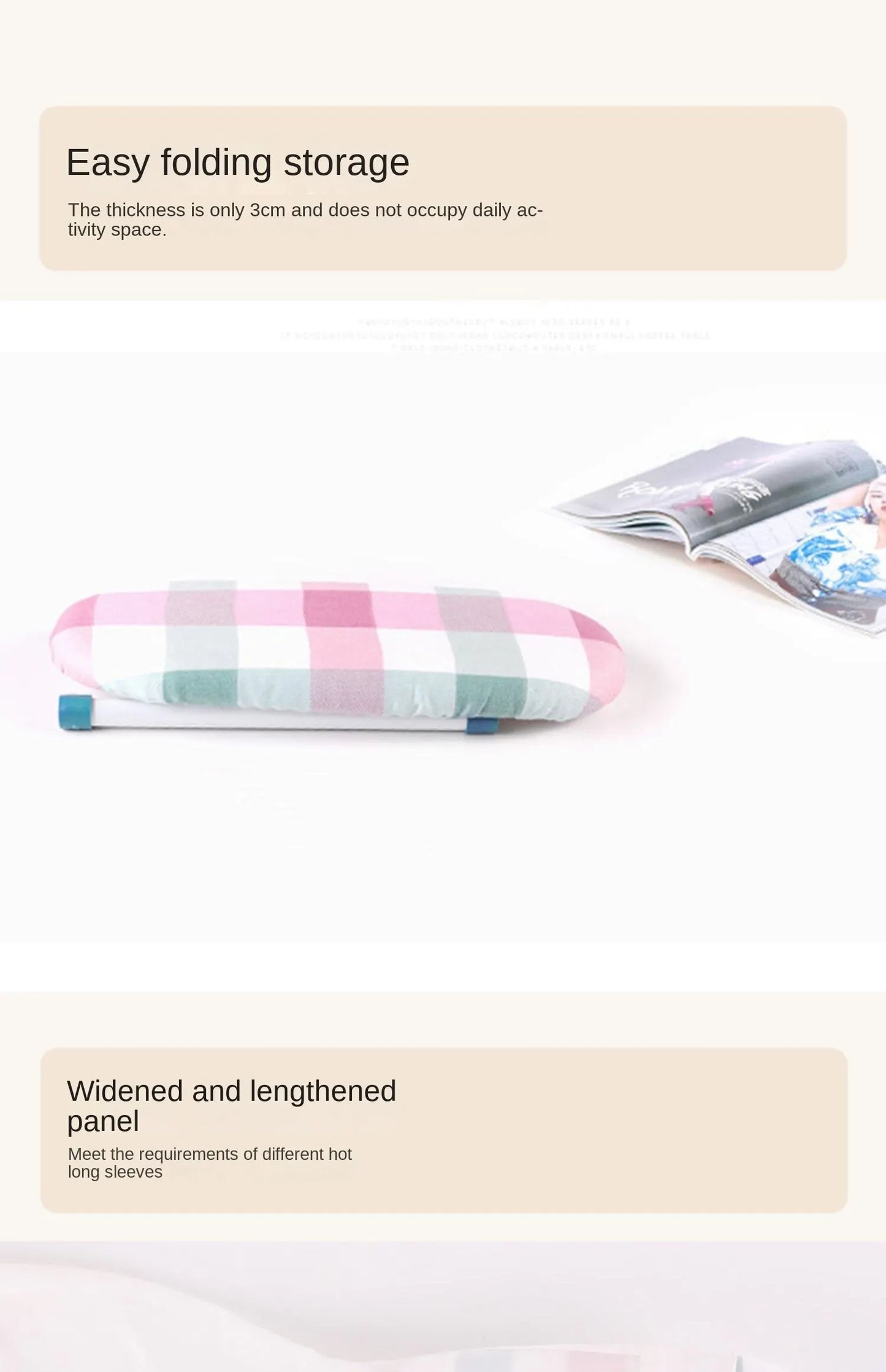 Mini planche à repasser portable pour vêtements, manches et chemises-petite taille, facile à ranger et à transporter