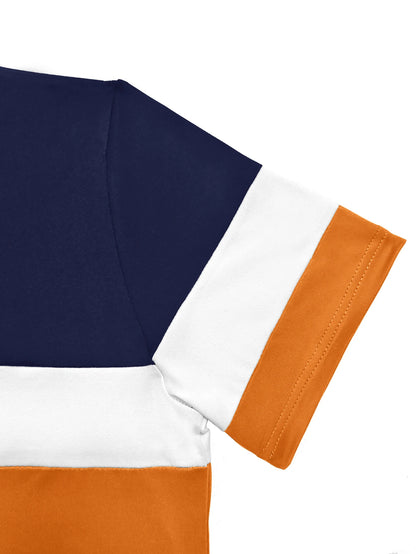 Ensemble demi-jupe d'été pour femmes, deux pièces, manches courtes, rayures latérales, ceinture de taille réglable, ample, décontracté, respirant, polyvalent