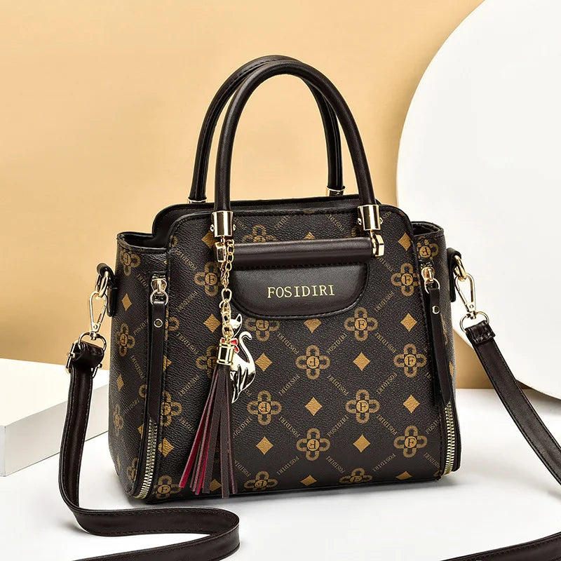 Sac à bandoulière en cuir Pu pour femmes, sacoches polyvalentes de grande capacité, sacs à fermeture éclair