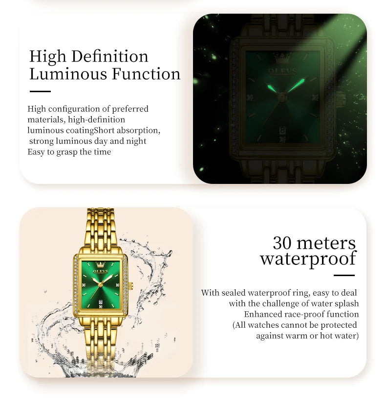 OLEVS-Montre-bracelet à quartz étanche élégante pour femme, date automatique, marque supérieure, montre originale pour femme, luxe, 9995, 2025