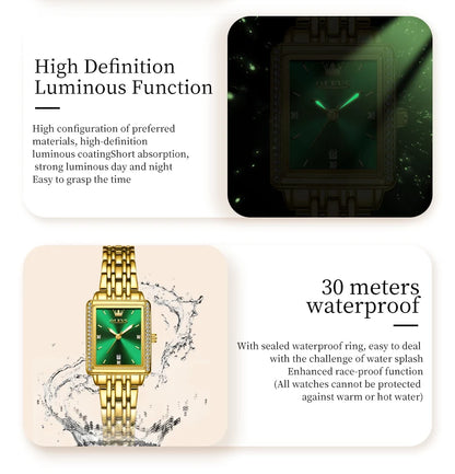 OLEVS-Montre-bracelet à quartz étanche élégante pour femme, date automatique, marque supérieure, montre originale pour femme, luxe, 9995, 2025