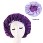 Bonnet en Satin réversible pour cheveux, Double couche réglable, couvre-tête pour dormir, accessoires de coiffure bouclés et élastiques