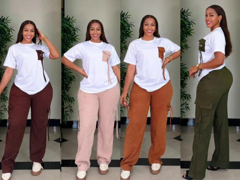 Ensemble Dashiki Africain pour Femme, Haut et Pantalon Assortis, Vêtements d'Été et d'Automne, Nouvelle Collection, 2 Pièces