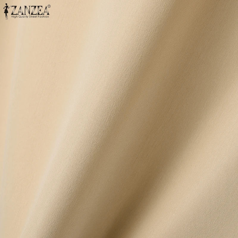 Élégant Chic femmes 2 pièces ensembles ZANZEA femme 2025 mode 2 pièces tenues costumes sans manches Blouses et pantalons à jambes larges ensembles