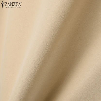 Élégant Chic femmes 2 pièces ensembles ZANZEA femme 2025 mode 2 pièces tenues costumes sans manches Blouses et pantalons à jambes larges ensembles