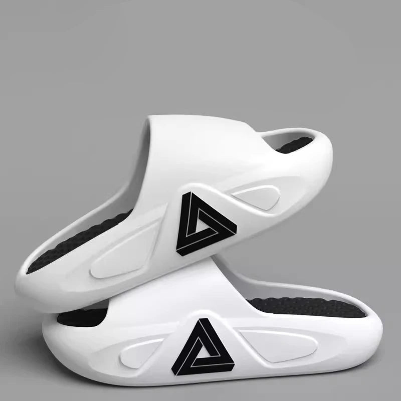 Pantoufles d'été à semelle épaisse pour hommes et femmes, sandales d'intérieur à fond souple EVA, chaussures de plage légères, tongs