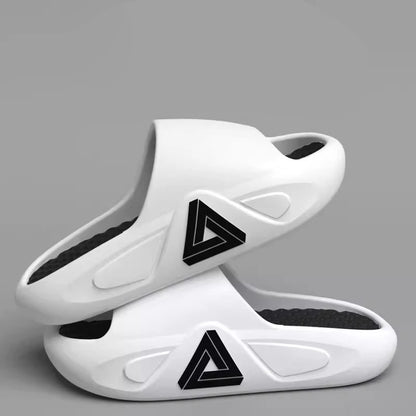 Pantoufles d'été à semelle épaisse pour hommes et femmes, sandales d'intérieur à fond souple EVA, chaussures de plage légères, tongs