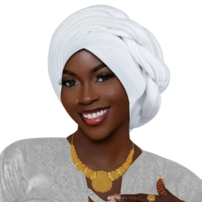 Mode africaine musulmane Turban casquette femmes Autogele couvre-chef dame bandeau Nigeria mariage couvre-chef Turbante Mujer 2025