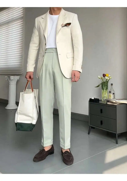 Pantalon de Surintendant d'Affaires pour Homme, Vêtement de Qualité Supérieure, Décontracté, Taille Haute, Jambes Droites, Zones, Printemps, Paris, 2023