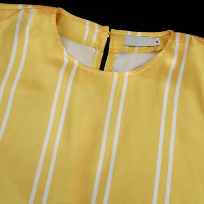 Ensemble 2 pièces pantalon pour femme, chemisier et pantalon Extra longs jaunes, mode élégante pour dames, tenues de dîner pour fête d'anniversaire, nouvelle collection 2025