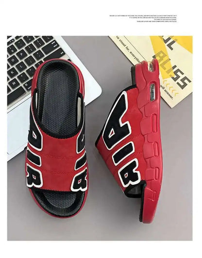 Sandales de styliste à coussin d'air pour hommes, pantoufles de sport douces et antidérapantes, chaussures pour hommes, nouvelle collection été 2025