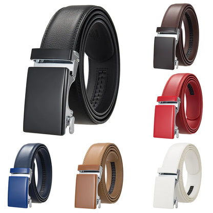 Nouveaux hommes ceinture mode alliage automatique boucle ceinture affaires décontracté décoration ceinture hommes ceintures 3.5 cm noir bleu rouge café