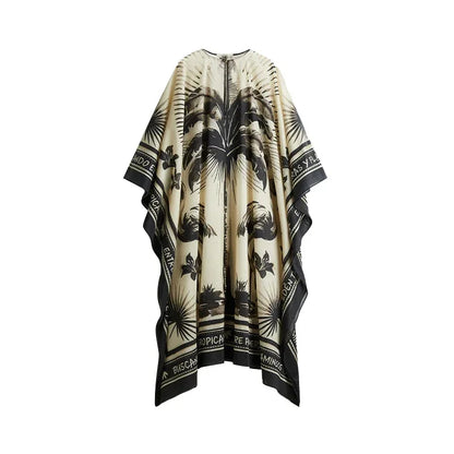 Robes longues plissées imprimées amples pour femmes, élégantes, col rond, manches longues, Robes de vacances, été, mode dubaï, 2025