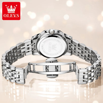 OLEVS 9931 montres pour femmes élégantes marque de luxe montre à Quartz originale pour dame étanche en acier inoxydable Date lumineuse