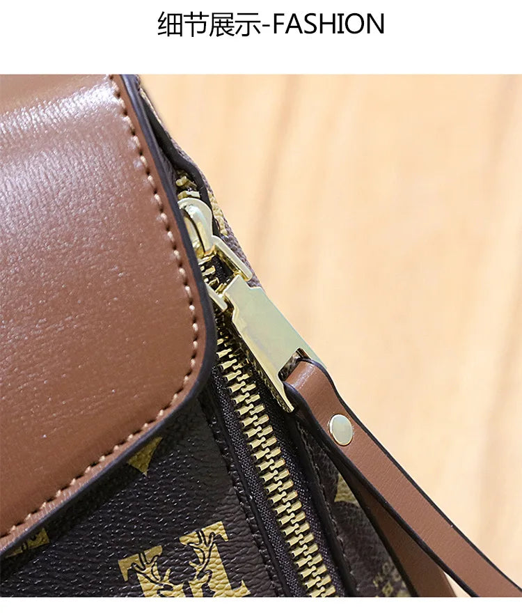 Sac à bandoulière imprimé de luxe pour femme, design de mode, accessoires en métal, marque initiée, sac à main féminin