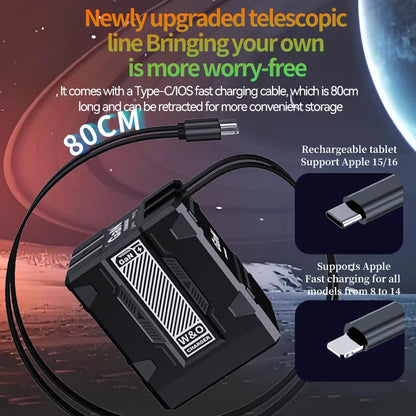 Xiaomi GAN 20W chargeur Ultra rapide Type C éclairage PD 3.0 charge de téléphone portable prise US/EU/UK pour iPhone Samsung Huawei Xiaomi