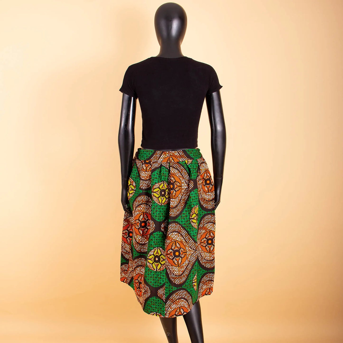 2025 été Original Style africain vêtement jupe Midi pour les femmes privé personnalisé de haute qualité Batik coton Femmal vêtements A 722704