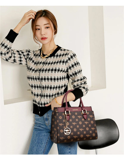 Sacs à bandoulière en cuir College pour femmes, sac à main de luxe pour femmes, sac fourre-tout Messenger, haute qualité, 2024