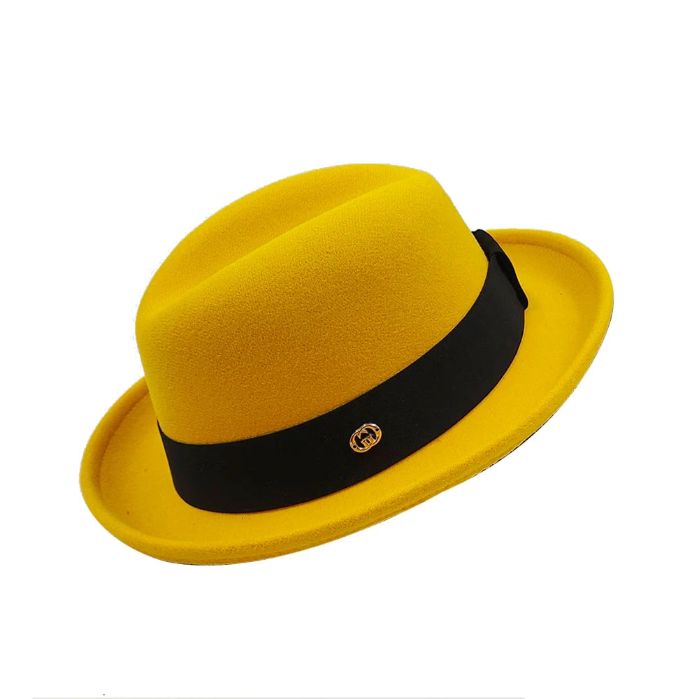 NOUVEAU chapeau de tarte de porc bord hommes femmes Fedora classique gentleman melon cosplay derby melon anglais chapeau panama jazz chapeau en gros