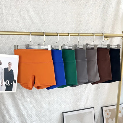 Short de motard de sport pour femmes, sensation nue, taille haute, Yoga, Push Up, Leggings de Fitness, contrôle du ventre, Slim