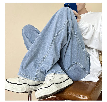 LAPPSTER-Jean baggy en denim pour homme et femme, pantalon droit, vintage, décontracté, hip hop, sarouel, collection 2023