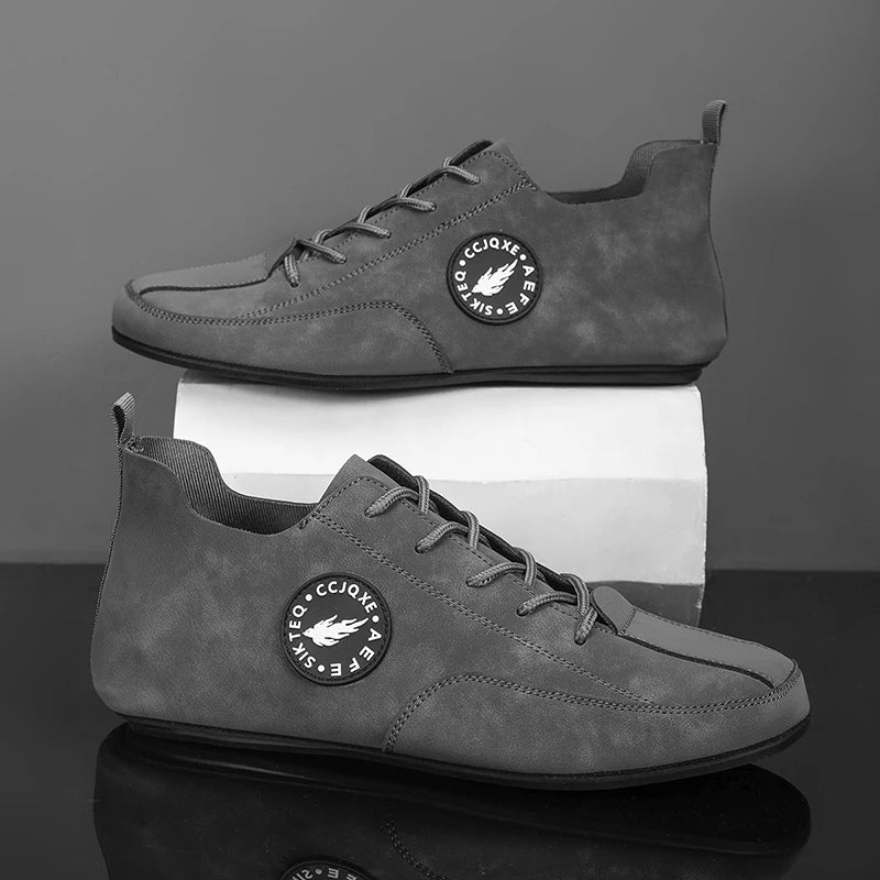 MAEDEF mocassins pour hommes léger conduite décontracté fond mince chaussures plates semelle souple confortable antidérapant à lacets chaussures de marche hommes