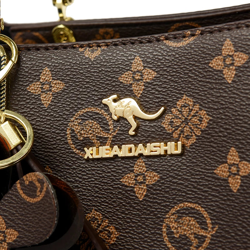Sacs à poignée supérieure imprimés pour femmes, Sac à main en cuir de bonne qualité, Sac à bandoulière de luxe de styliste pour dames, Sac de banlieue