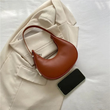 BS - Sac à bandoulière Hobo en cuir PU pour femmes, Design de luxe, petite pochette, sac à main sous les bras, fourre-tout de voyage