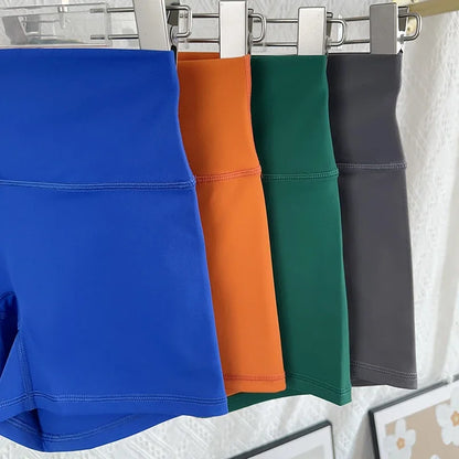 Short de motard de sport pour femmes, sensation nue, taille haute, Yoga, Push Up, Leggings de Fitness, contrôle du ventre, Slim