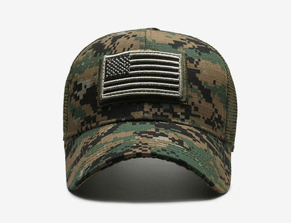 Casquette de Baseball Camouflage drapeau américain pour hommes, tactique respirante en plein air, chapeau à visière d'alpinisme réglable et élégant