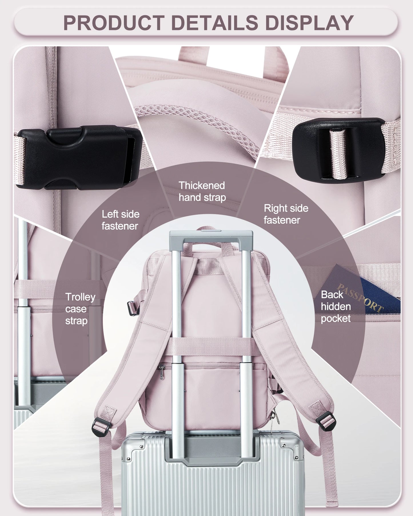 Sac à dos femme valise de voyage sac de cabine avion Ryanair 40x20x25 sac de voyage avion hommes Laotop sac à dos Wizzair continuer