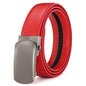 Hommes couleur rouge 3.5 cm largeur bracelet en cuir de vache haute qualité boucle automatique ceintures pour hommes marque de luxe concepteur ceintures homme B995
