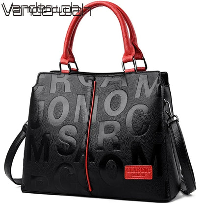 Sacs à main de luxe en cuir pour femmes, fourre-tout de grande capacité, créateur de mode, 2024