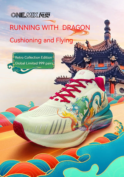 Onemix Designers originaux Style chinois chaussures de course pour hommes de luxe femmes chaussures respirant chaussures de sport mâle en plein air Sneaker