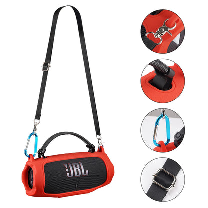 Étui de transport en Silicone pour haut-parleur Bluetooth Portable, housse de protection souple avec bandoulière pour haut-parleur JBL Charge 6
