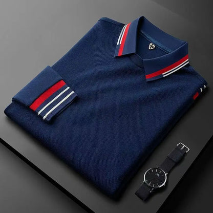 Polo décontracté à manches longues pour hommes, haut d'affaires, haute qualité, printemps, automne, nouveau