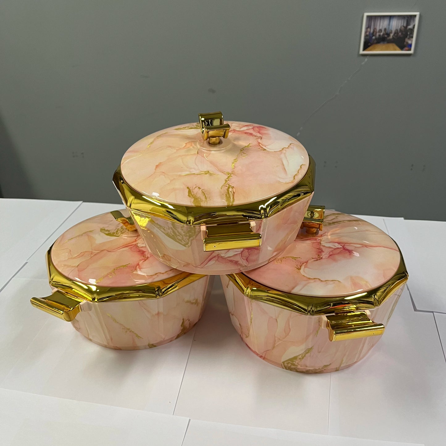 Boîte à lunch isolée avec poignée, rue du Ramadan, rassemblement de famille, chauffe-aliments de grande capacité, 3 pièces/ensemble, 2/2 L, 5 L