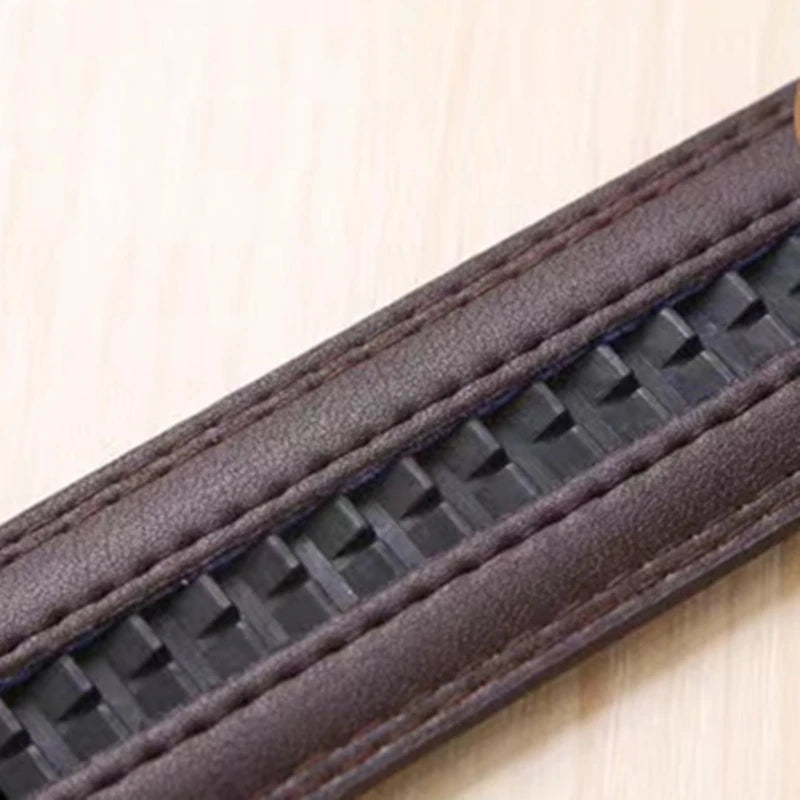 Ceinture en cuir véritable pour hommes et femmes, sangle de structure automatique, mode polyvalente, procureur, femme, homme, blanc, noir, pantalon rouge, environnement