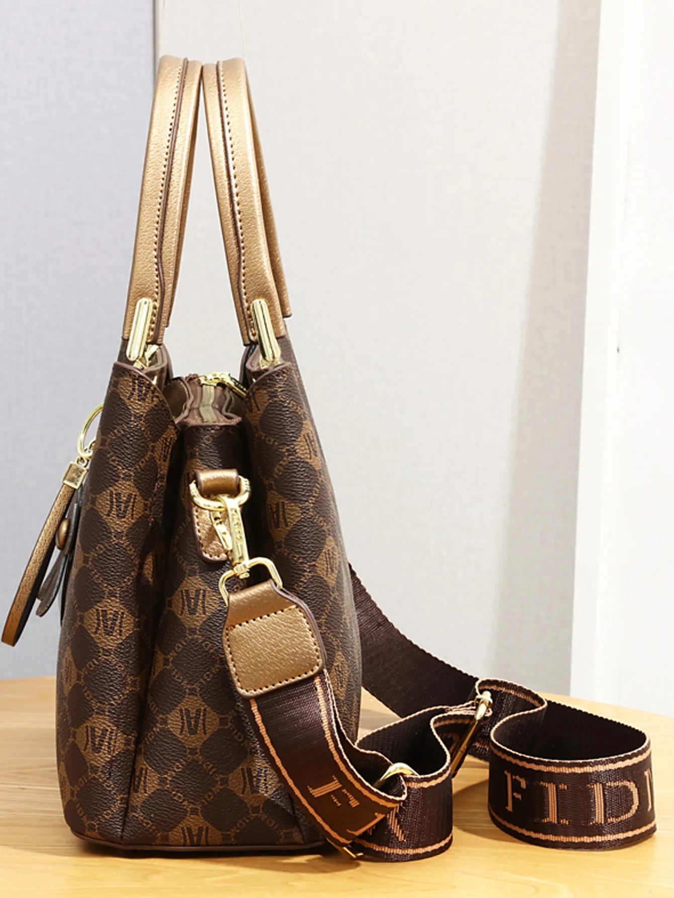 Sac à main imprimé vintage pour femme, sac à bandoulière simple, grande capacité, qualité avancée, élégant, mode 100