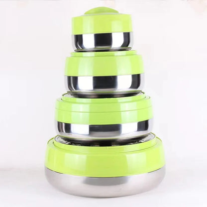 Conteneur de stockage des aliments, boîte à déjeuner Bento en plastique, Thermos pour aliments chauds, boîte de conservation des aliments, accessoires de cuisine 4 pièces