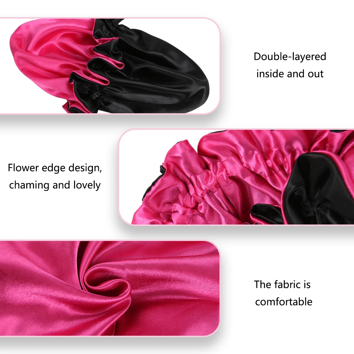 Bonnet de cheveux minimaliste Double couche en Satin, 1 pièce, bonnets de sommeil pouvant être portées des deux côtés, casquette polyvalente pour hommes/femmes