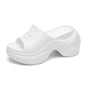 STleargSHEN-Pantoufles d'été à l'offre elles optiques pour femmes, tongs hautes de 9cm, talons compensés, chaussures de plage, pantoufles à plateforme épaisse