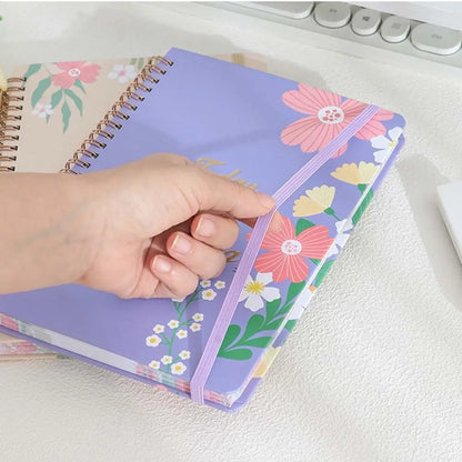 80 feuilles A5 bloc-notes anglais liste de choses à faire impression florale bobine cahier Portable gestion du temps calendrier planificateur bloc-notes