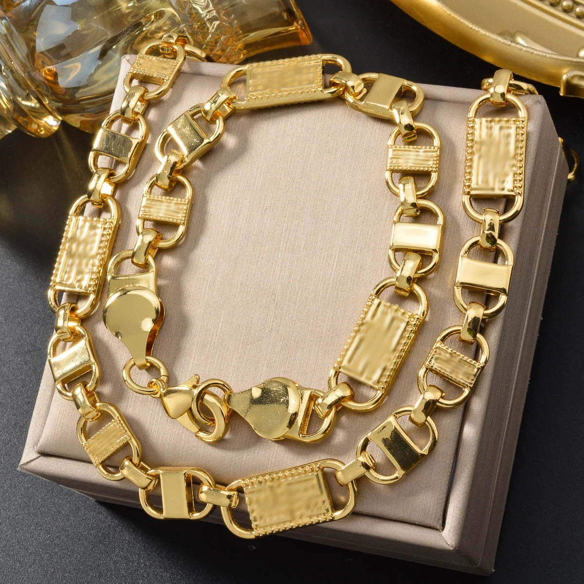 ZEADear – ensemble de bijoux pour hommes et femmes, collier de bonne qualité, Bracelet, chaînes de couleur or, maillons, cadeau de fête pour amis, nouvelle collection 2024