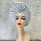 Turban de tête musulman pour femmes, Gele africain violet, casquettes déjà fabriquées, Auto Aso Oke, cravate de sauna Gele, chapeau rond pour dames, Z620-2 de fête