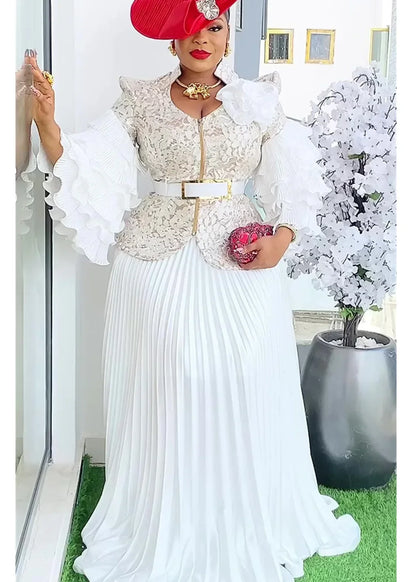 Vêtements africains pour femmes, ensemble 2 pièces, hauts et jupes, costumes Dashiki Ankara 2025, tenues, robe, grande taille, robes de fête de mariage