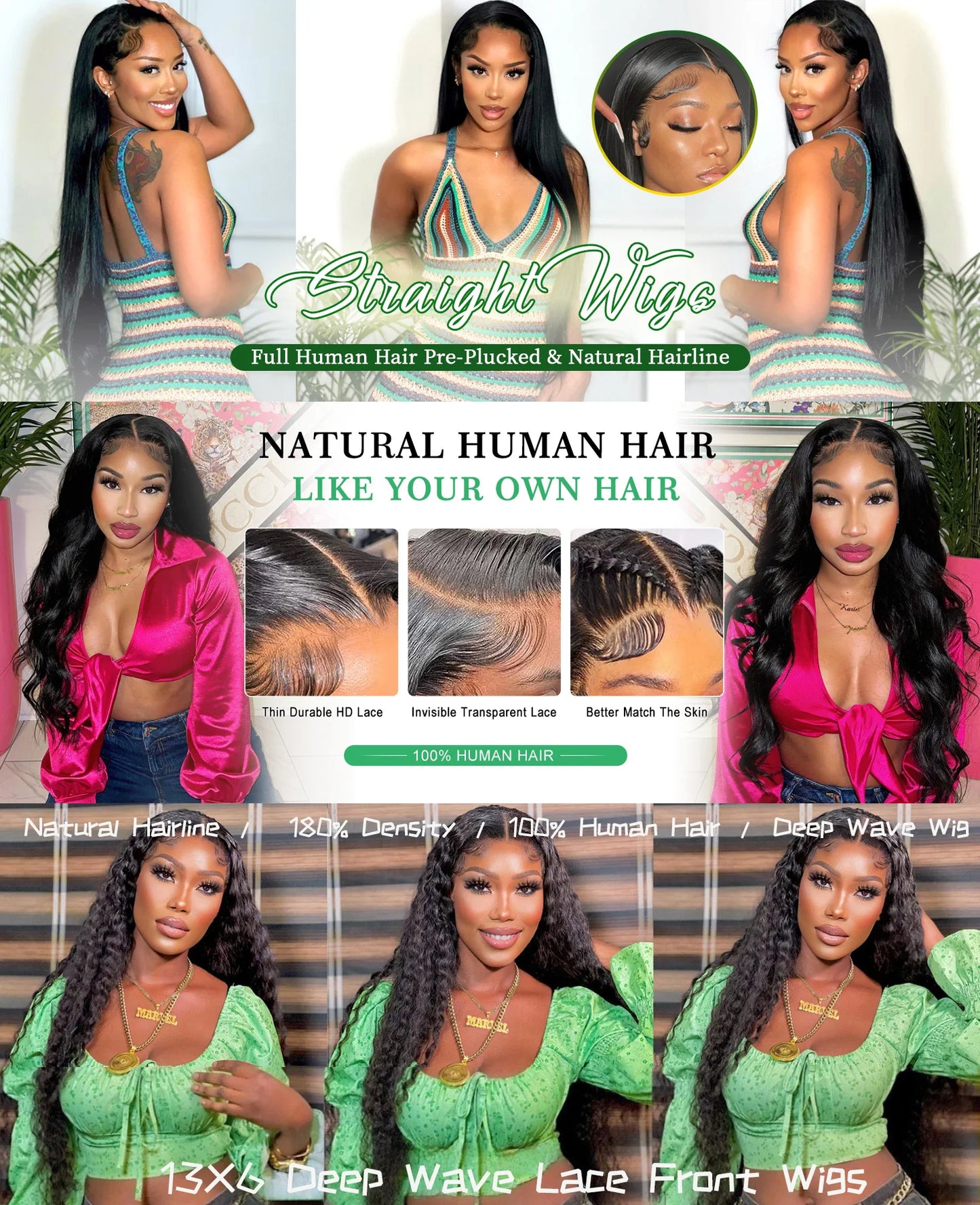 Perruque Lace Front Wig Naturelle Bouclée, Cheveux Humains, Deep Wave, 13x4 HD, 13x6, 30 32 Pouces, Pre-Plucked, pour Femme