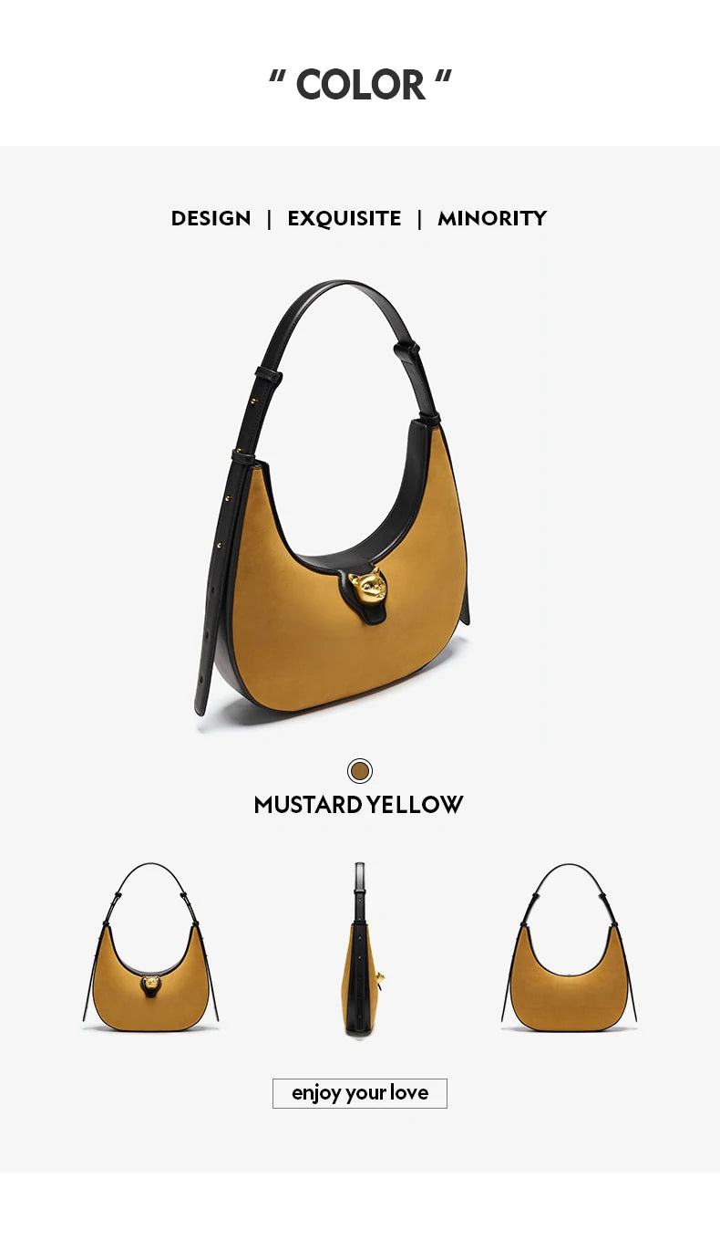 BAFELLI 2025 nouveau sac à main pour femmes série chat en cuir véritable marque de luxe mode rétro STYLE épaule HOBOS sacs à rabat femme