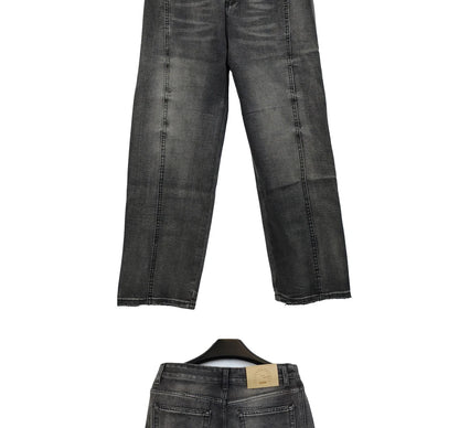 Pantalon en jean Baggy à jambe droite pour hommes |   Jean d'affaires décontracté coupe large et ample pour le style toutes saisons printemps/automne