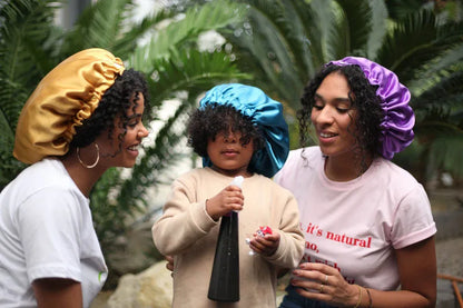 Bonnet en Satin réversible pour cheveux, Double couche réglable, couvre-tête pour dormir, accessoires de coiffure bouclés et élastiques